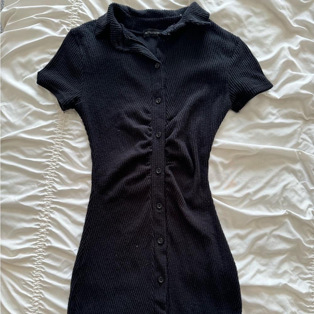 PrettyLittleThing black mini dress